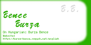 bence burza business card
